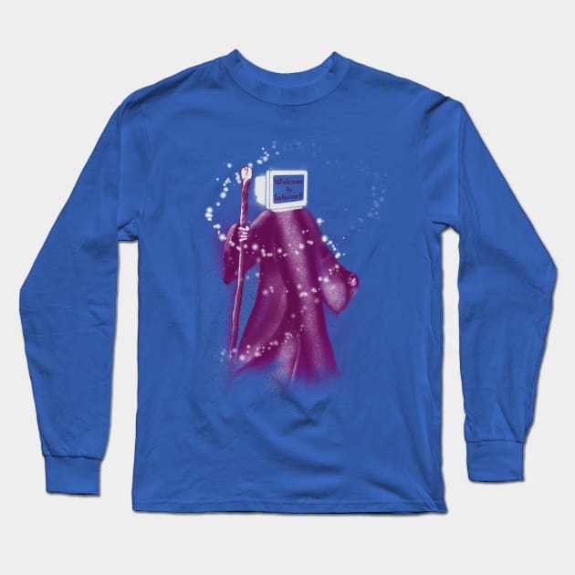 Internet Wizard Long Sleeve T-Shirt by JanaMis